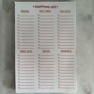 Grocery List Note Pad